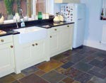 Kitchen floor tiling
